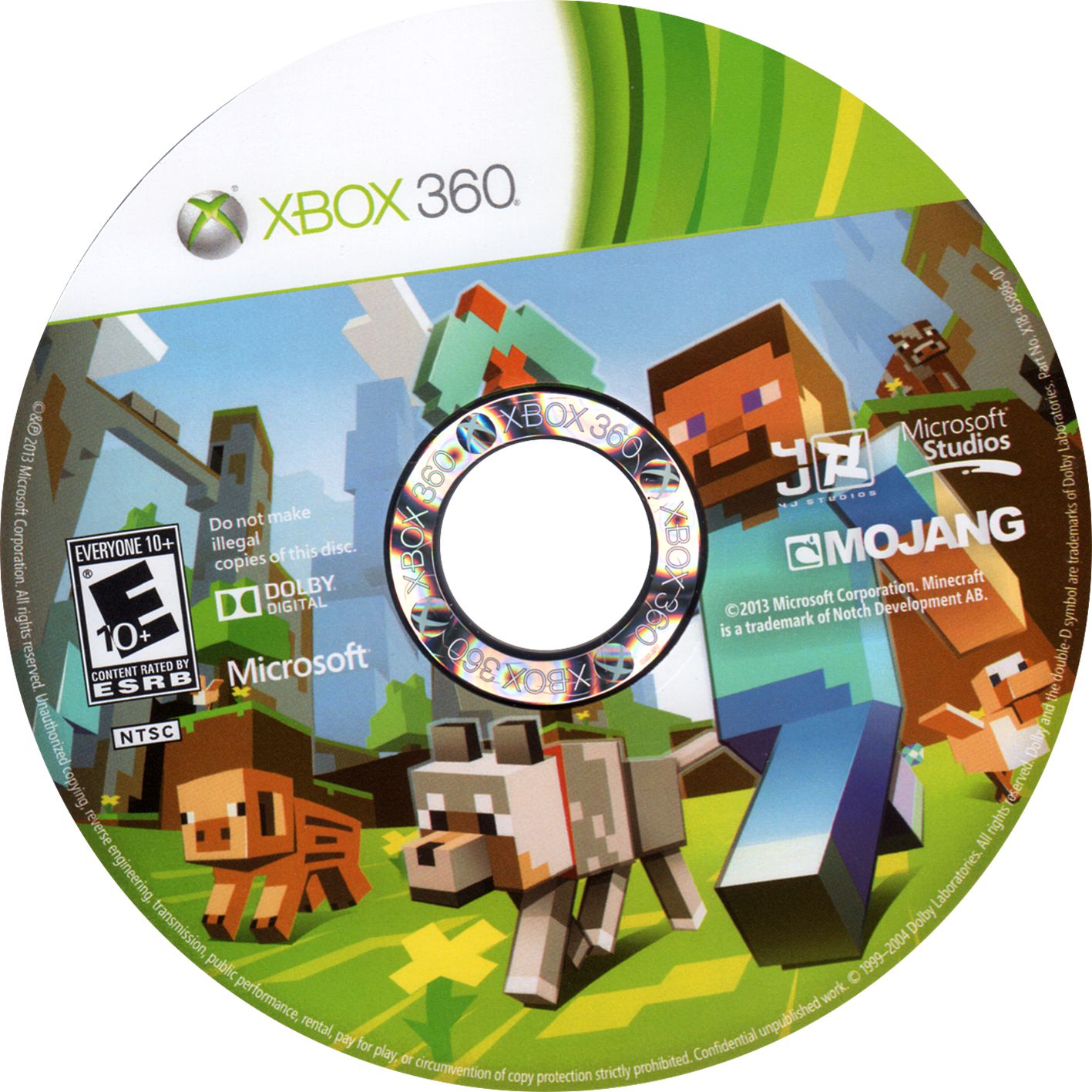 Minecraft Xbox 360 Disc