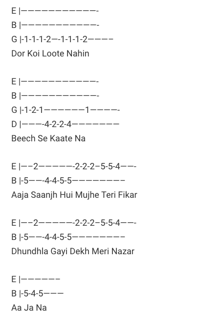 Luka Chuppi Bahut Huyi Tab / Rang De Basanti / Guitar Tabs / Lead Notes / Hindi Songs Tabs / Lata Mangeshkar & A.R. Rehman / Best of Bollywood / Luka Chuppi Bahut Huyi Rang De Basanti Movie