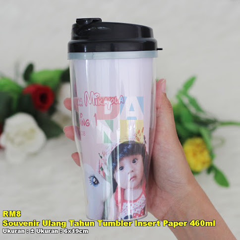 Souvenir Ulang Tahun Tumbler Insert Paper 460ml