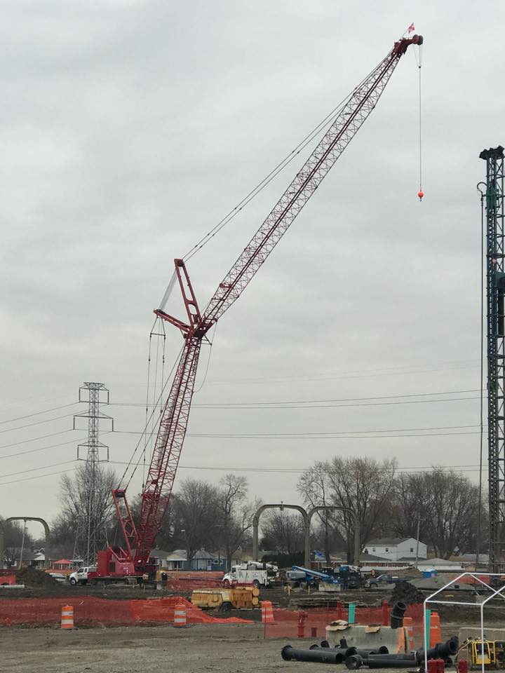 Industrial History Cranes with a Luffer Jib