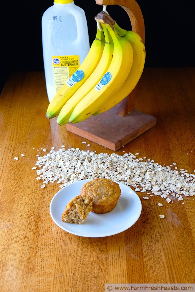 Farm Fresh Feasts Honey Banana Oat Muffins