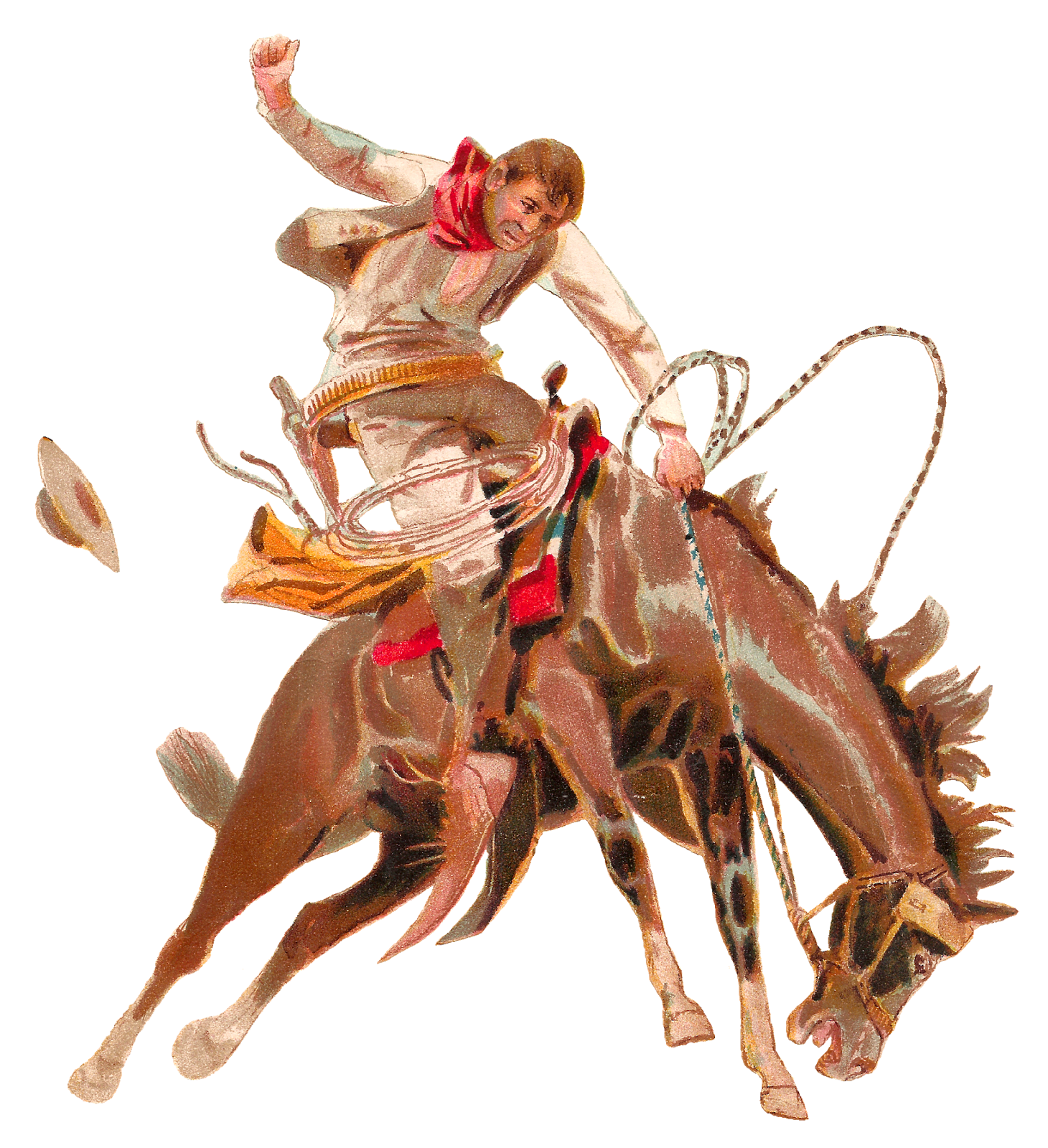 Antique Images: Stock Wild West Western Cowboy Gun Slinger Native