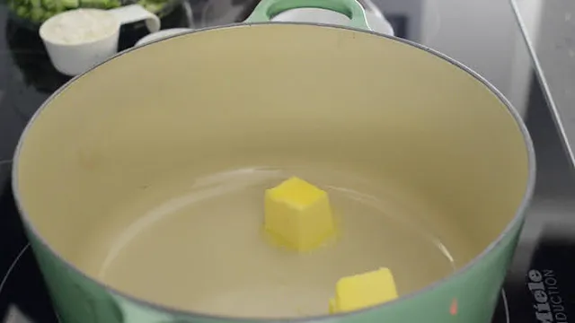 Melt butter in pot