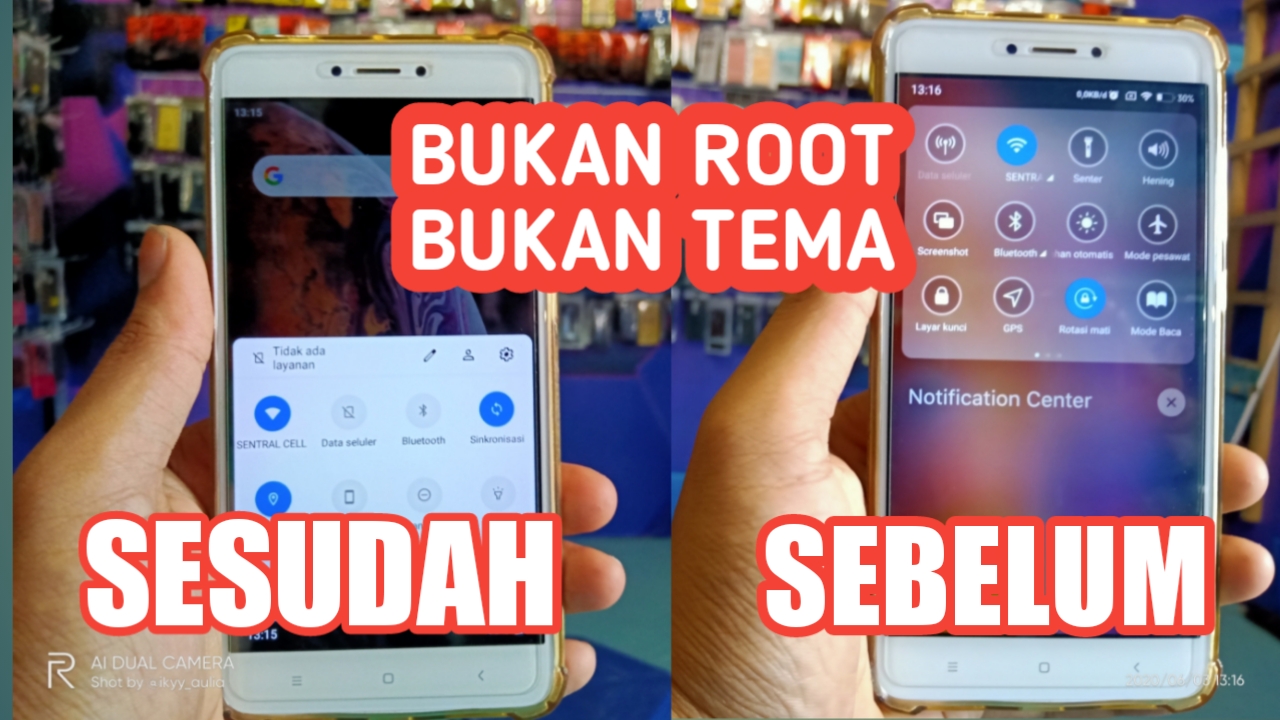 Mengubah Tampilan Status Bar Android Muncul Dari Bawah