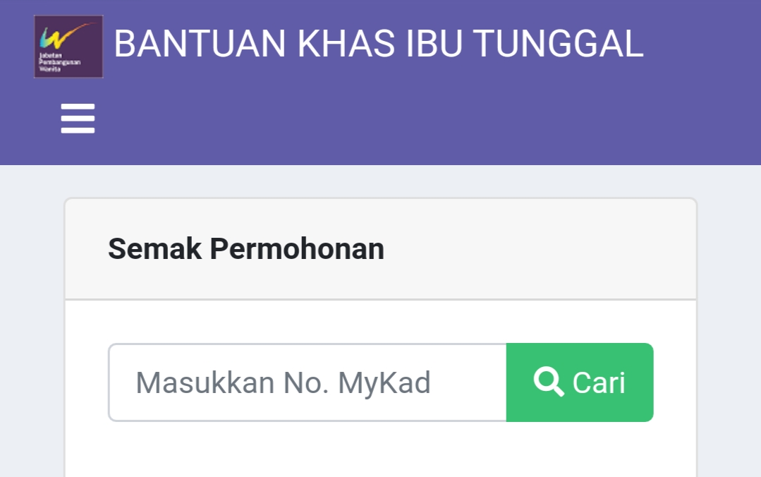 Bantuan ibu tunggal online