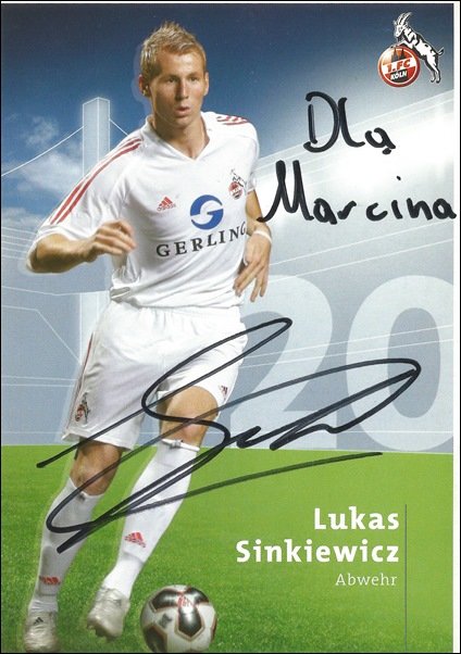 Autografy Cichego Lukas Sinkiewicz