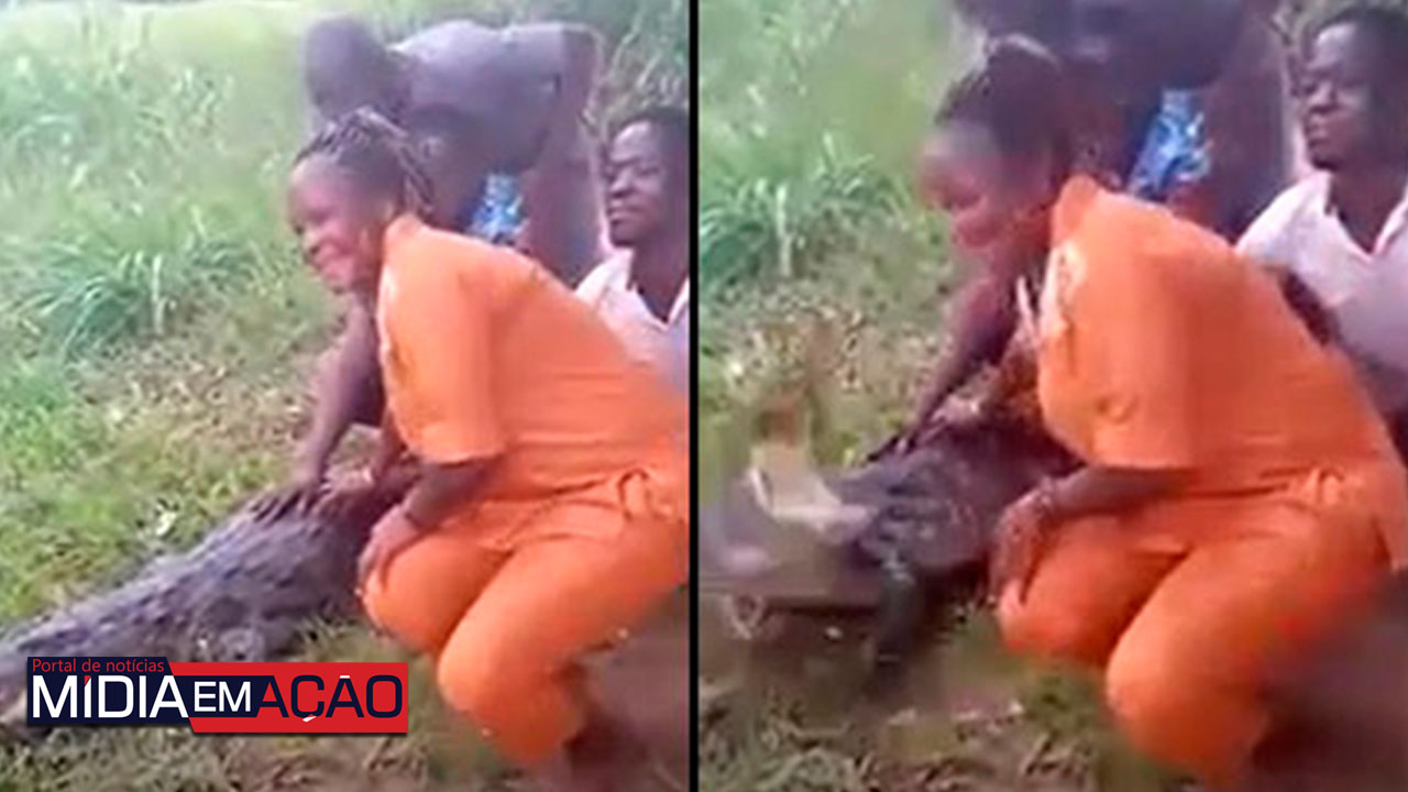 Grupo de turistas tenta foto com crocodilo e mulher acaba mordida
