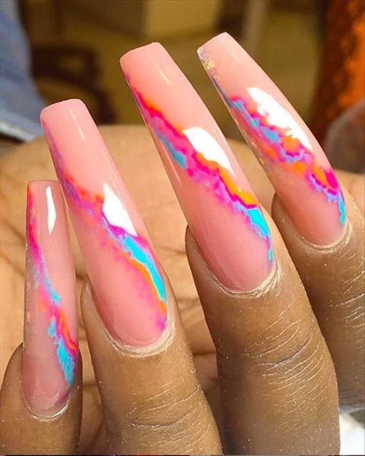 Unique Acrylic Nail Designs 2021 for Ladies: Classic Acrylic Nails.