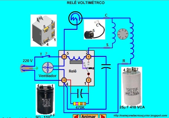 FRIOCLIMATIZADO: Diagram of electrical installation of the voltmeter