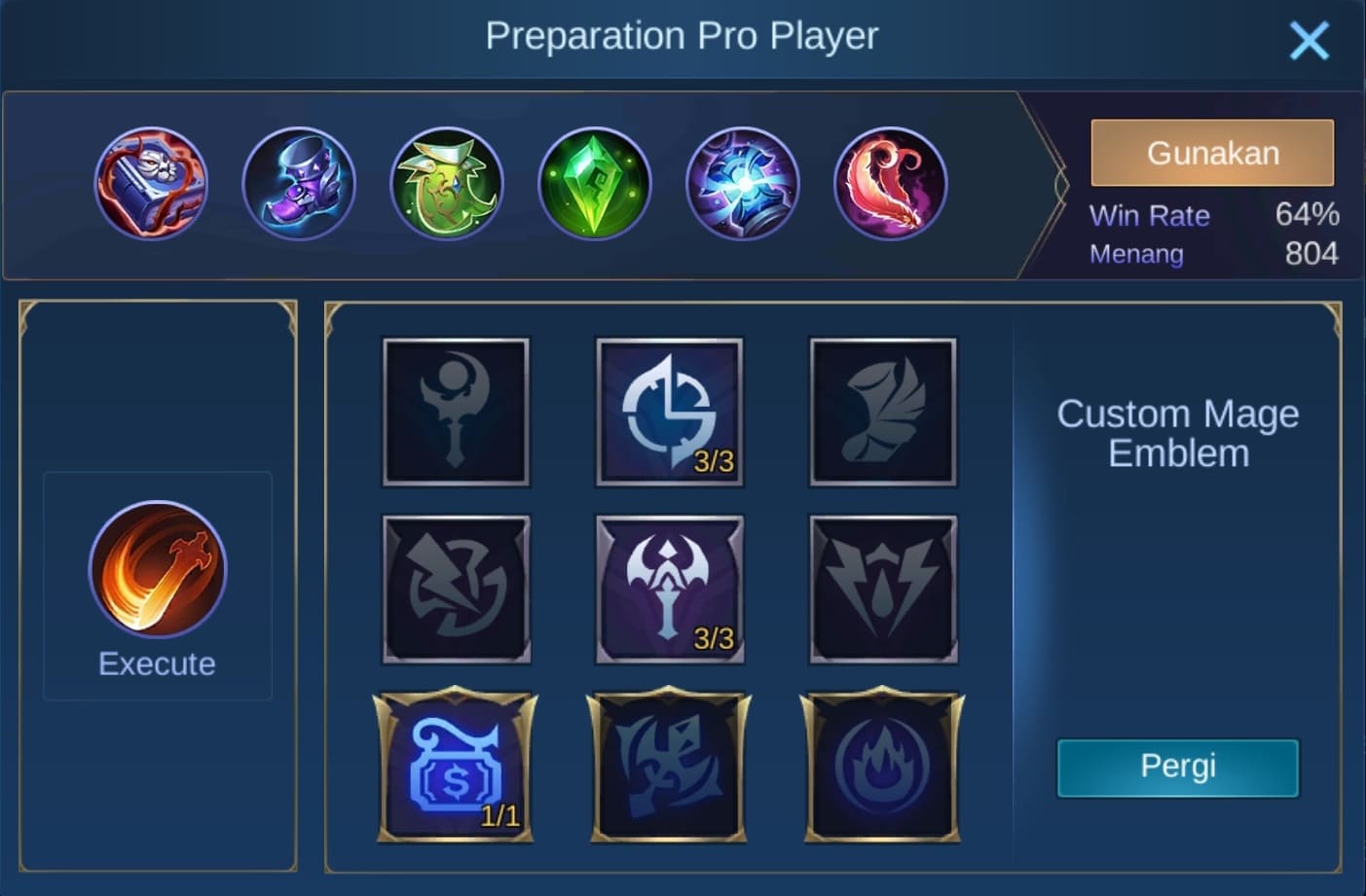 build item kadita mobile legends (ML)