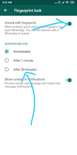fingerprint whatsapp