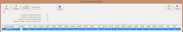 Load Combination Editor