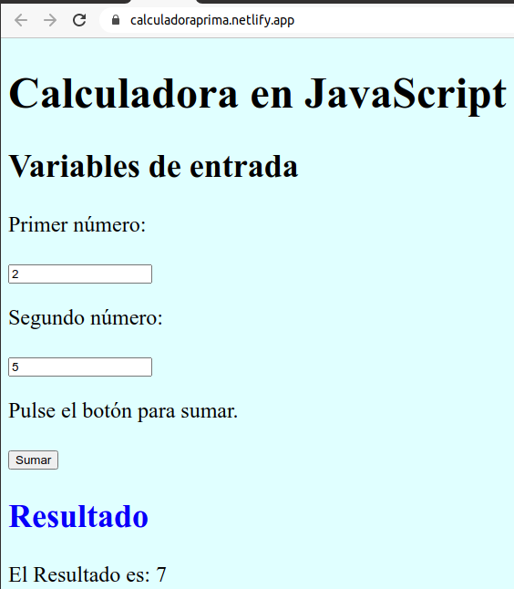 Alto Código: Calculadora sencilla en JavaScript