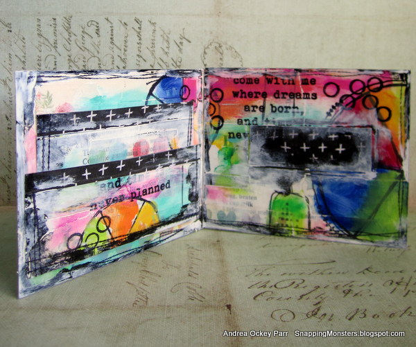 Snapping Monsters: My Other Creations: Paper Wallet Using Paper Artsy Stamps
