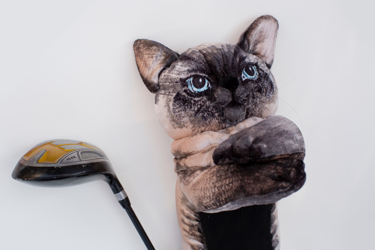 Custom Golf headcovers and puppets Golfcat headcover
