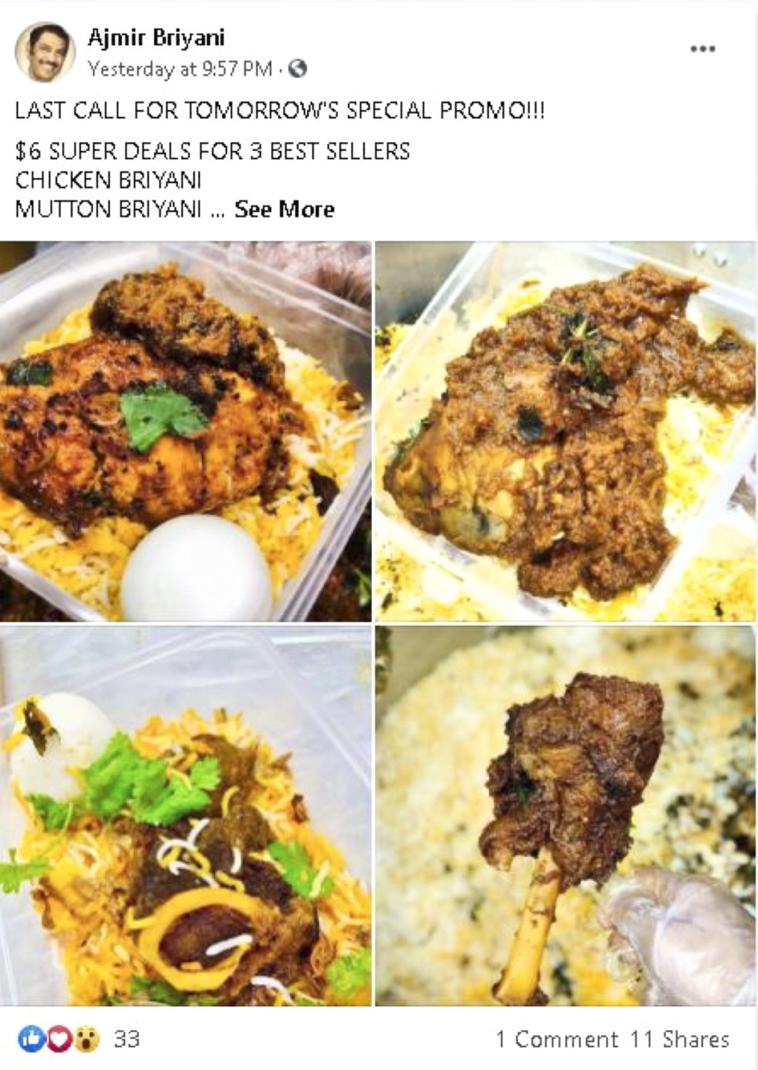 Nasi briyani near me