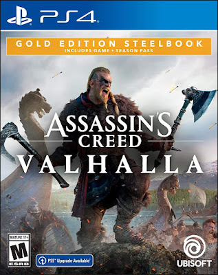 Assassins Creed Valhalla Game Cover Ps4 Gold Edition Steelbook