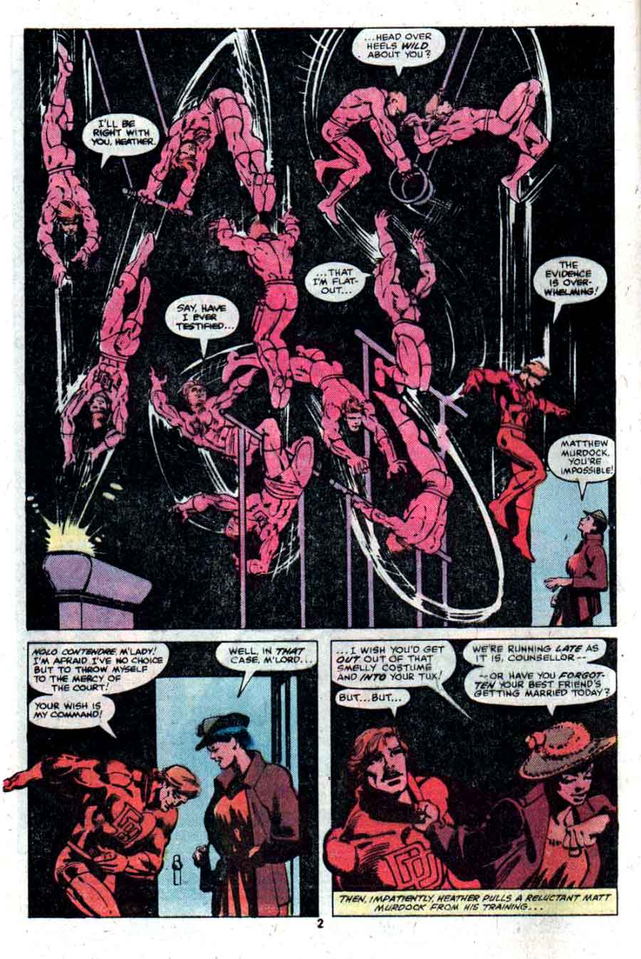 Daredevil v1 #166 marvel comic book page art by Frank Miller Daredevil v1 #166 marvel comic book page art by Frank Miller