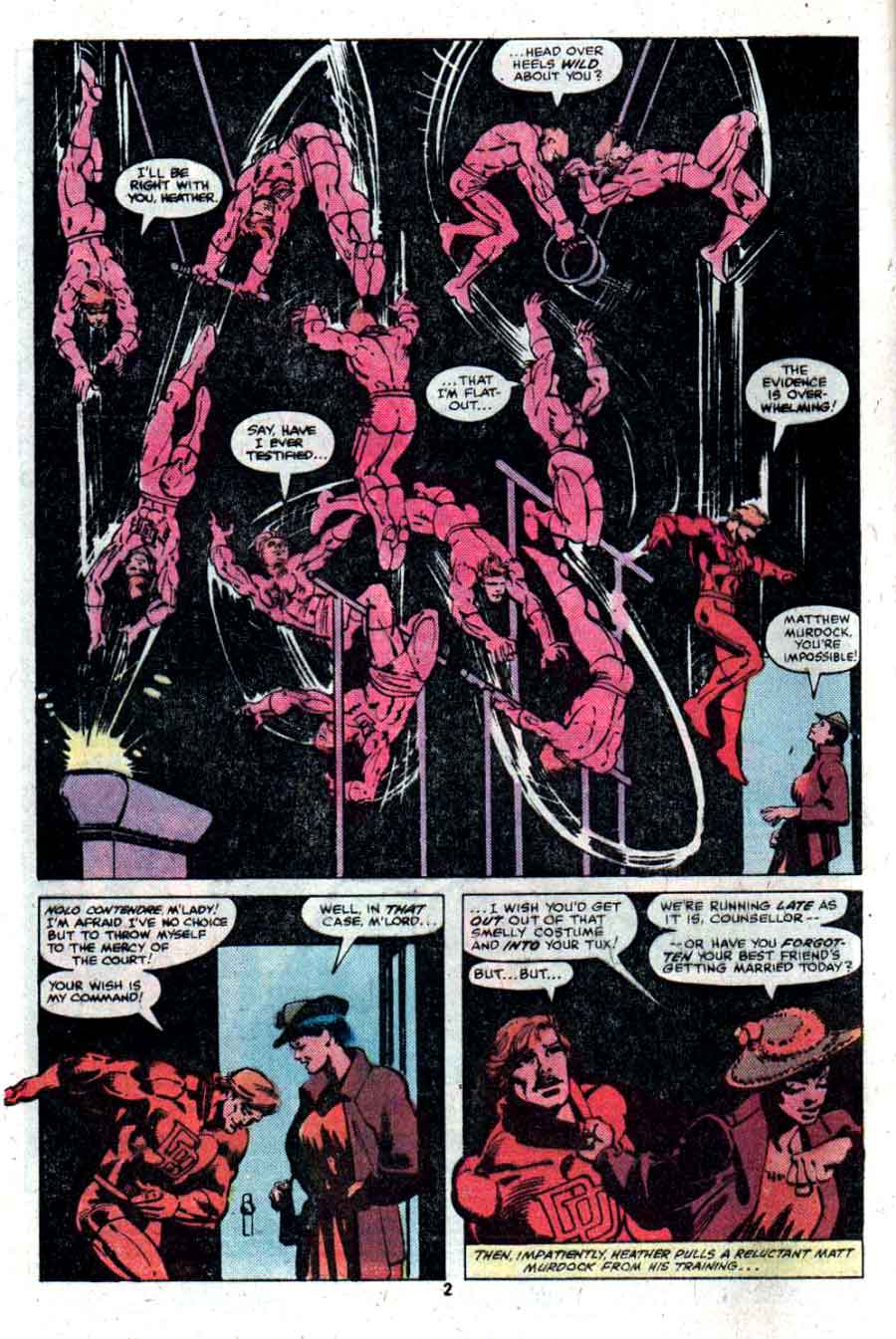 Daredevil v1 #166 marvel comic book page art by Frank Miller