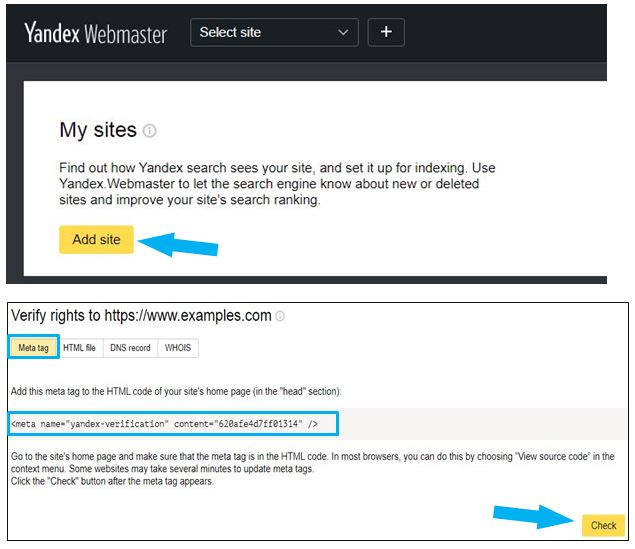 Yandex webmaster tools verification, Yandex webmaster tools, submit blog to yandex webmaster tools, yandex search engine, hingme