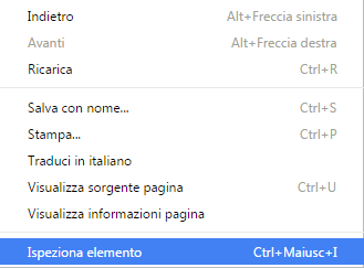 scaricare video da ispeziona elemento
