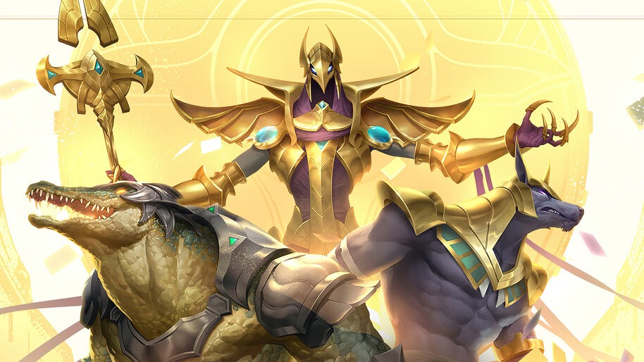 #7.3311, Azir, Renekton, Nasus, League of Runeterra, 4K Wallpaper