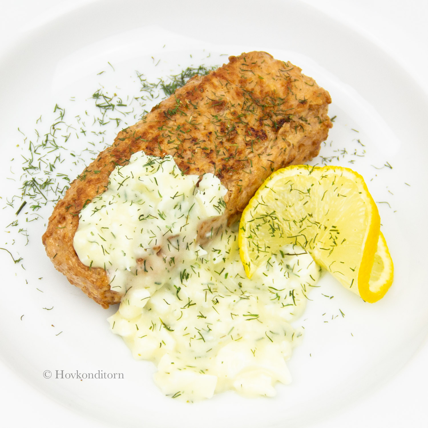 Salmon Style Fillets and Egg Sauce