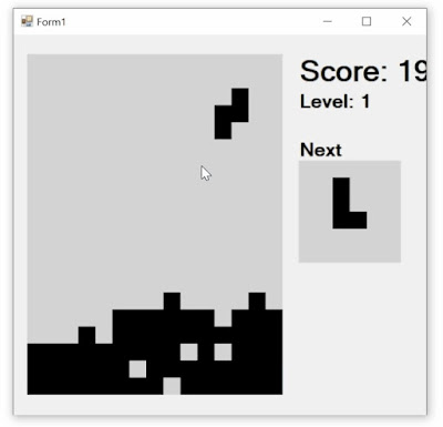Develop Tetris Brick game using basic Windows Form and C# Dotnet codes