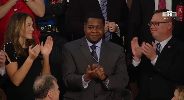 Corey Adams State of the Union 2018 Corey Cory Adams black African-American welder Staub Manufacturing Solutions