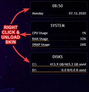 unload all skins unload all skins