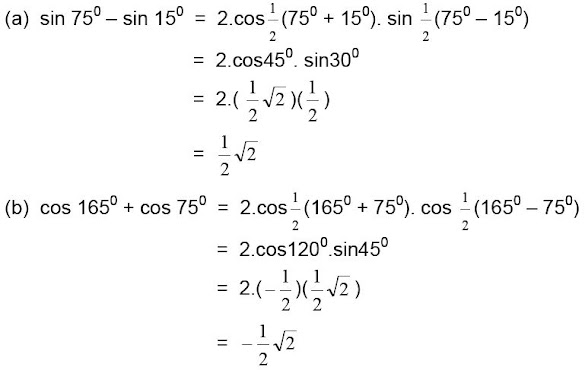 Rumus Jumlah Dan Selisih Sinus Dan Kosinus