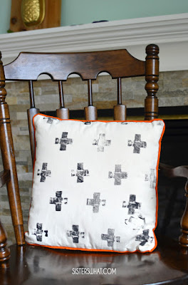 how to make a stamped pillow