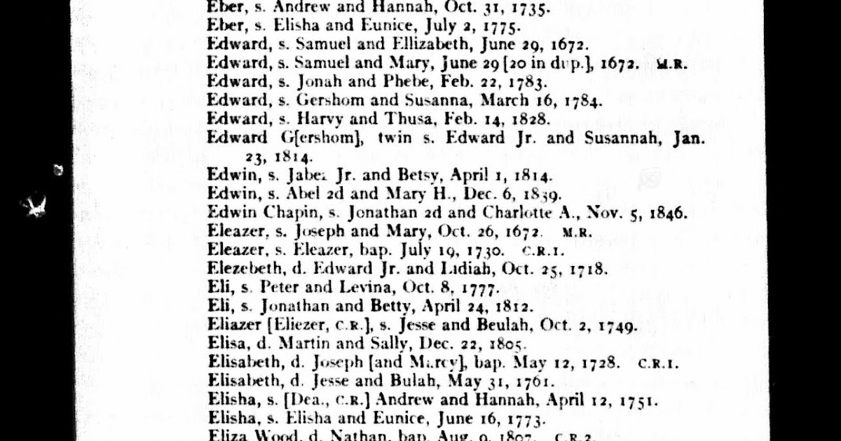 GeneaMusings Treasure Chest Thursday 1693 Birth Record of Dinah