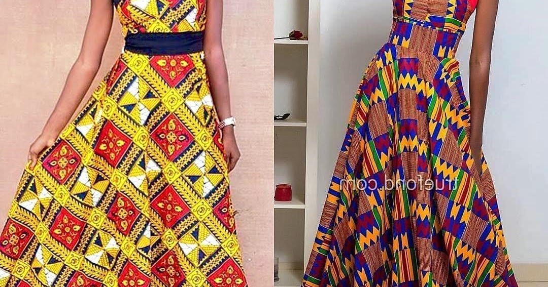 Ankara Long Flay Gown Styles: Trending Design for Ladies