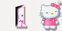 Alfabeto de Hello Kitty en diferentes posturas L. 