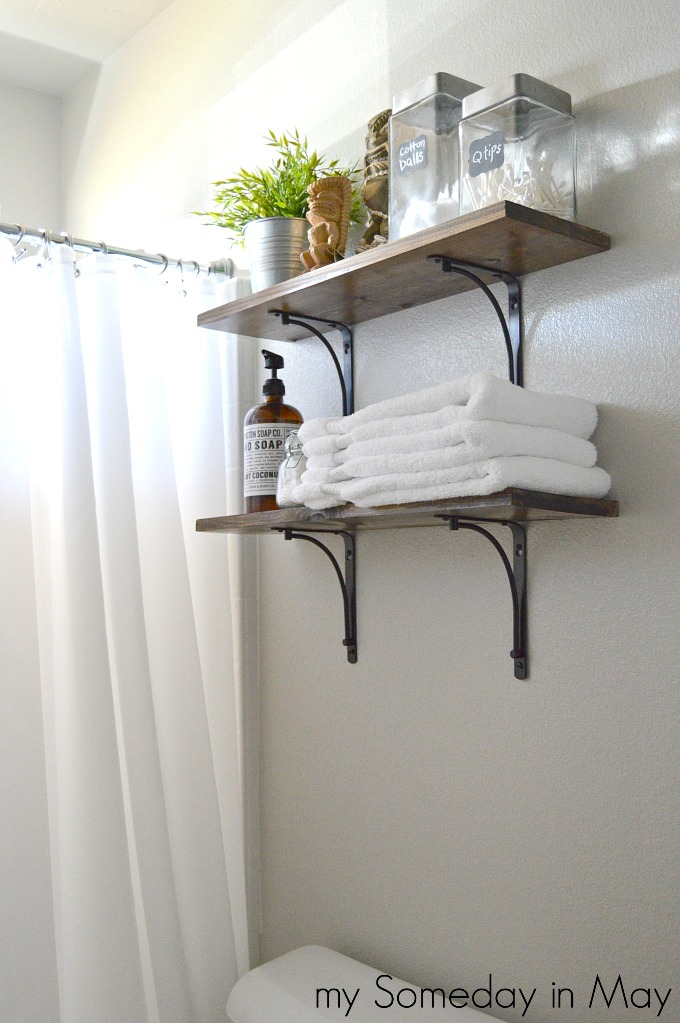 Easy Bathroom Shelves My Someday in May
