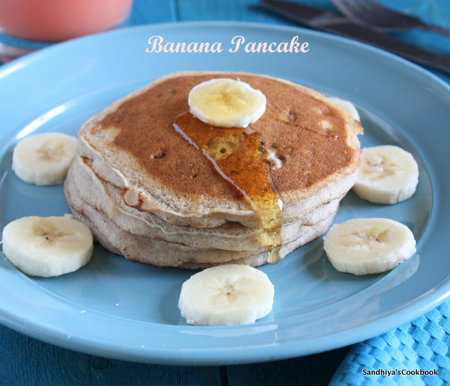 Sandhiya's Cookbook Eggless Banana Pancake Banana Pancake