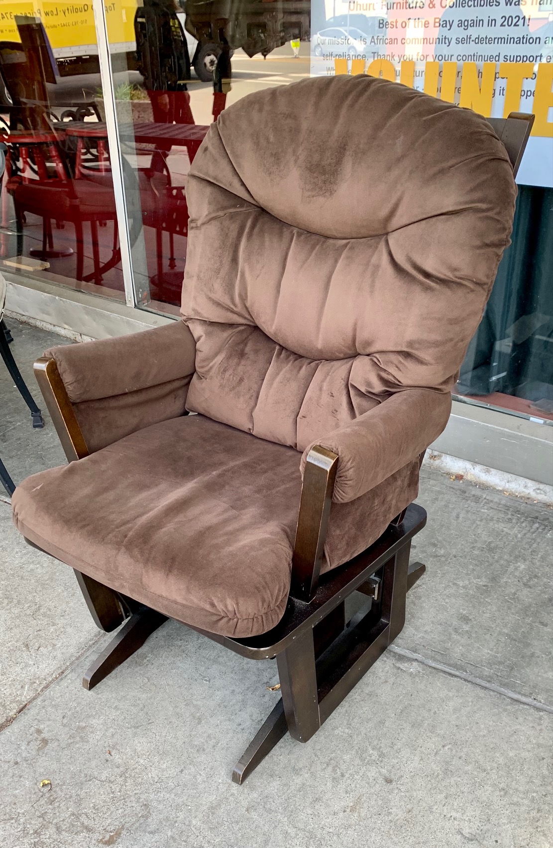 UHURU FURNITURE & COLLECTIBLES SOLD 105393 Chocolate Brown Glider