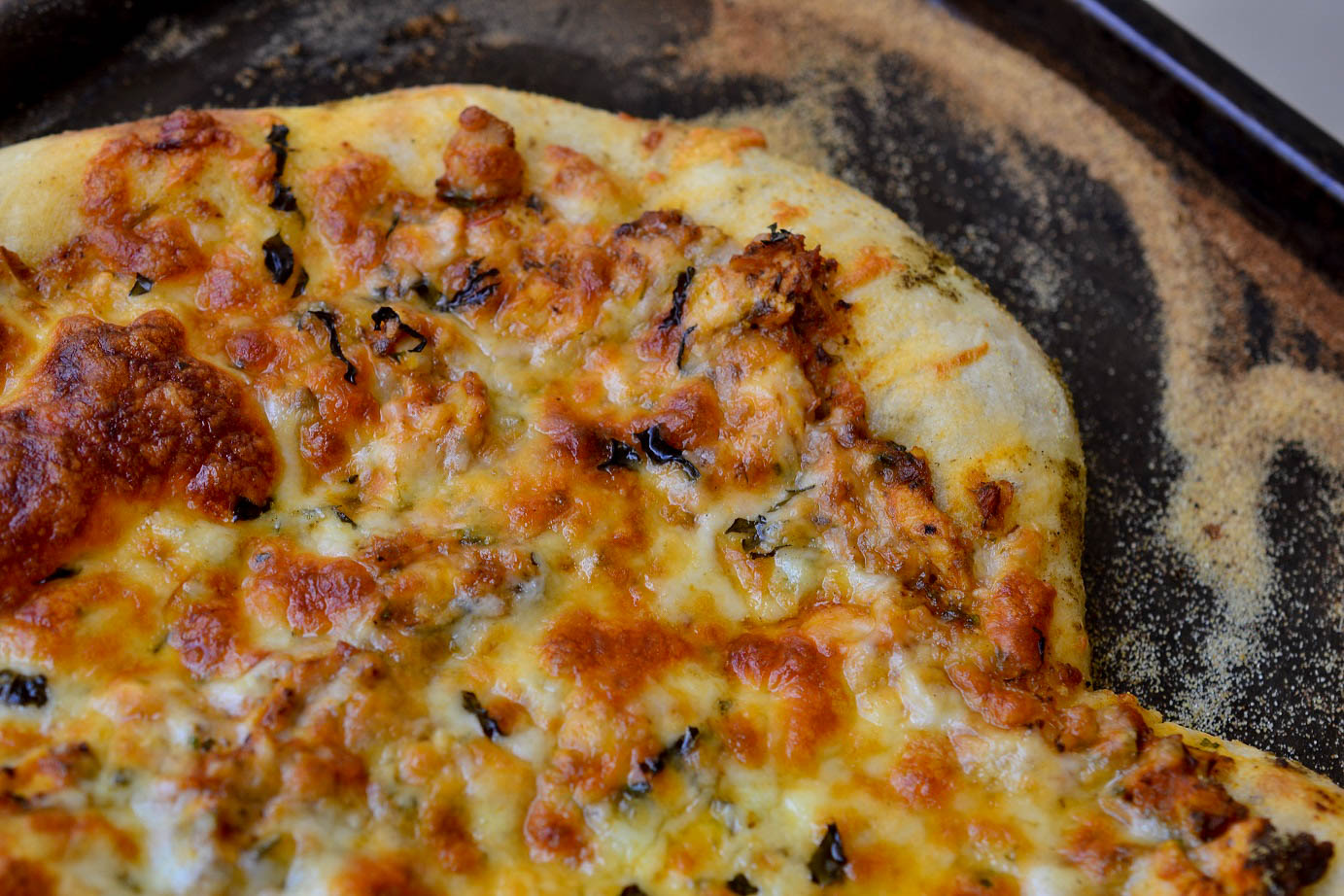 Greedy Girl Rotisserie chicken pizza