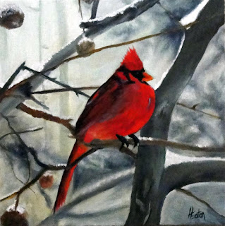 Snow Cardinal by Helen Eaton