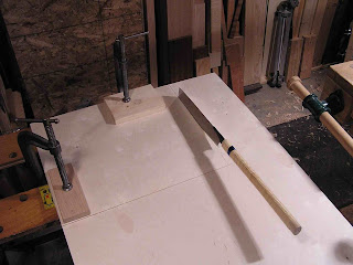Shelf being cut from Baltic Birch Plywood
