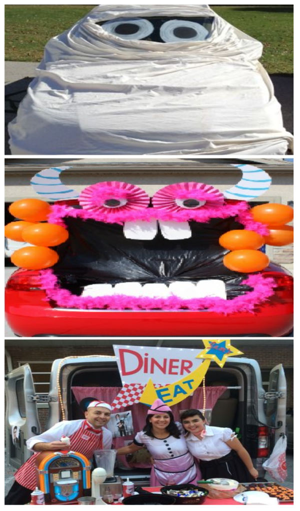 TONS of creative trunk themes for Halloween trick-or-treating #halloween #trunkortreatideasforcars #trunkortreat #halloweentrunks #growingajeweledrose #activitiesforkids