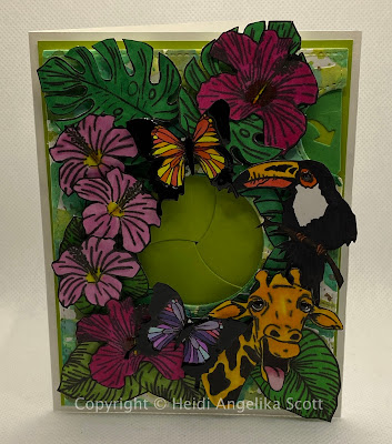 Tropical themed Magic Iris Card