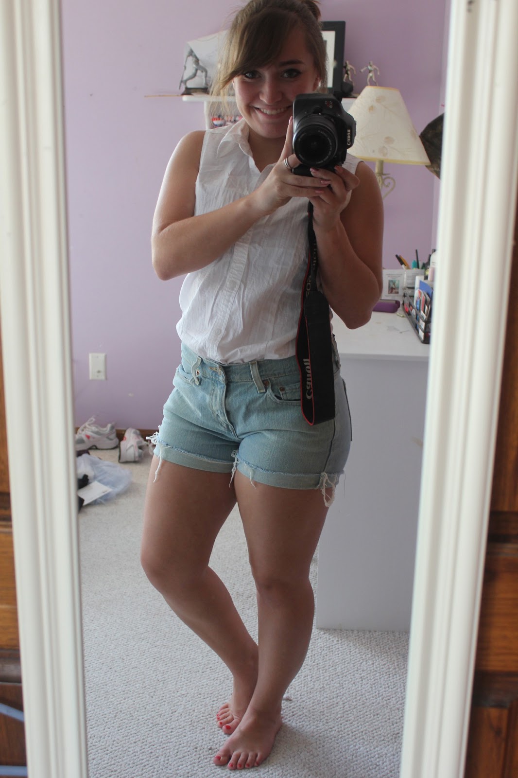 RideOrDIY DIY Old Jeans to HighWaisted Shorts Restyle
