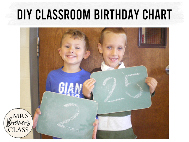 DIY Classroom Birthday Chart in Kindergarten