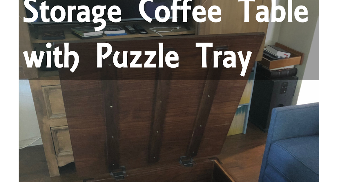 Renaissance Dad Storage Coffee Table with Puzzle Tray