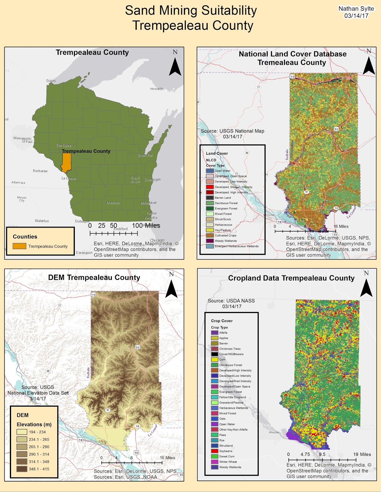 GIS 2 Gathering Data Sand Mine Suitability in Trempealeau County