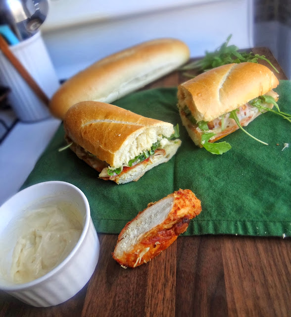 Chicken and Swiss Sandwich with Roasted Garlic Aioli for #SwissWeek