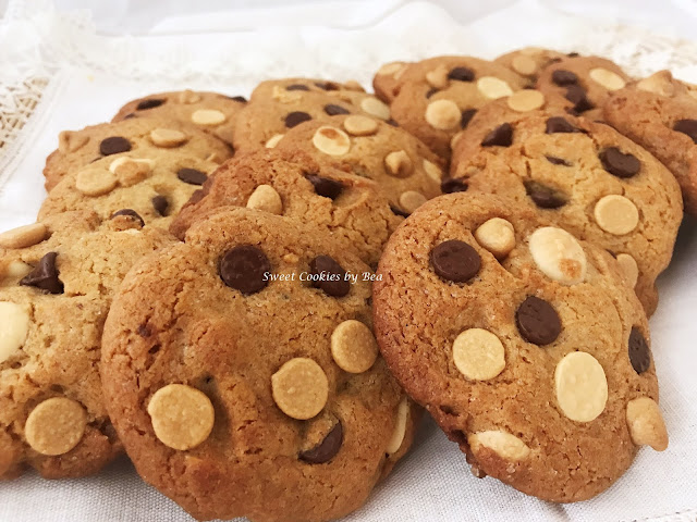 Cookies de harina de garbanzo con chips de chocolate triple #singluten