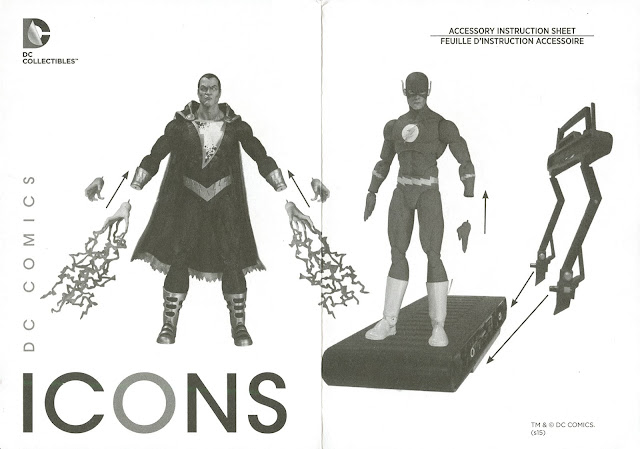 DC Comics Icons - Black Adam - Accessories Instruction Sheet - Front Opened